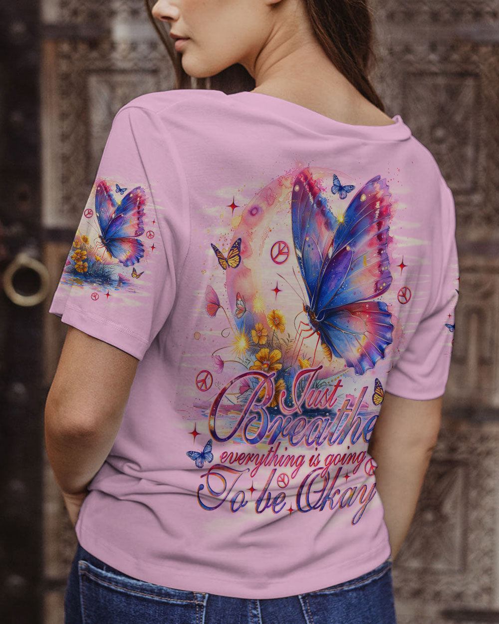 JUST BREATHE BUTTERFLY ALL OVER PRINT - TLNO2703244