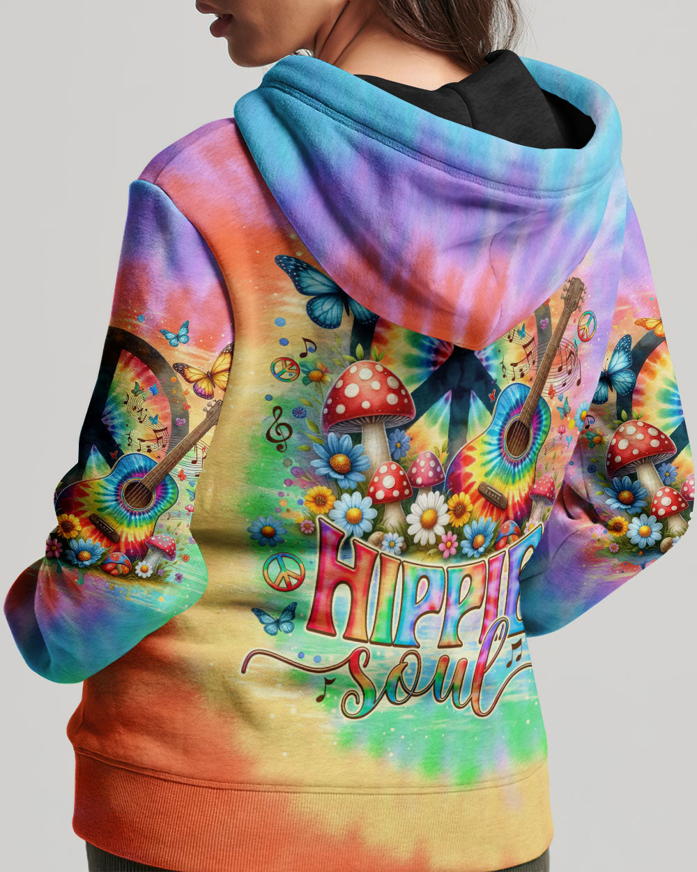 HIPPIE SOUL GUITAR TIE DYE ALL OVER PRINT - TLNO2705241