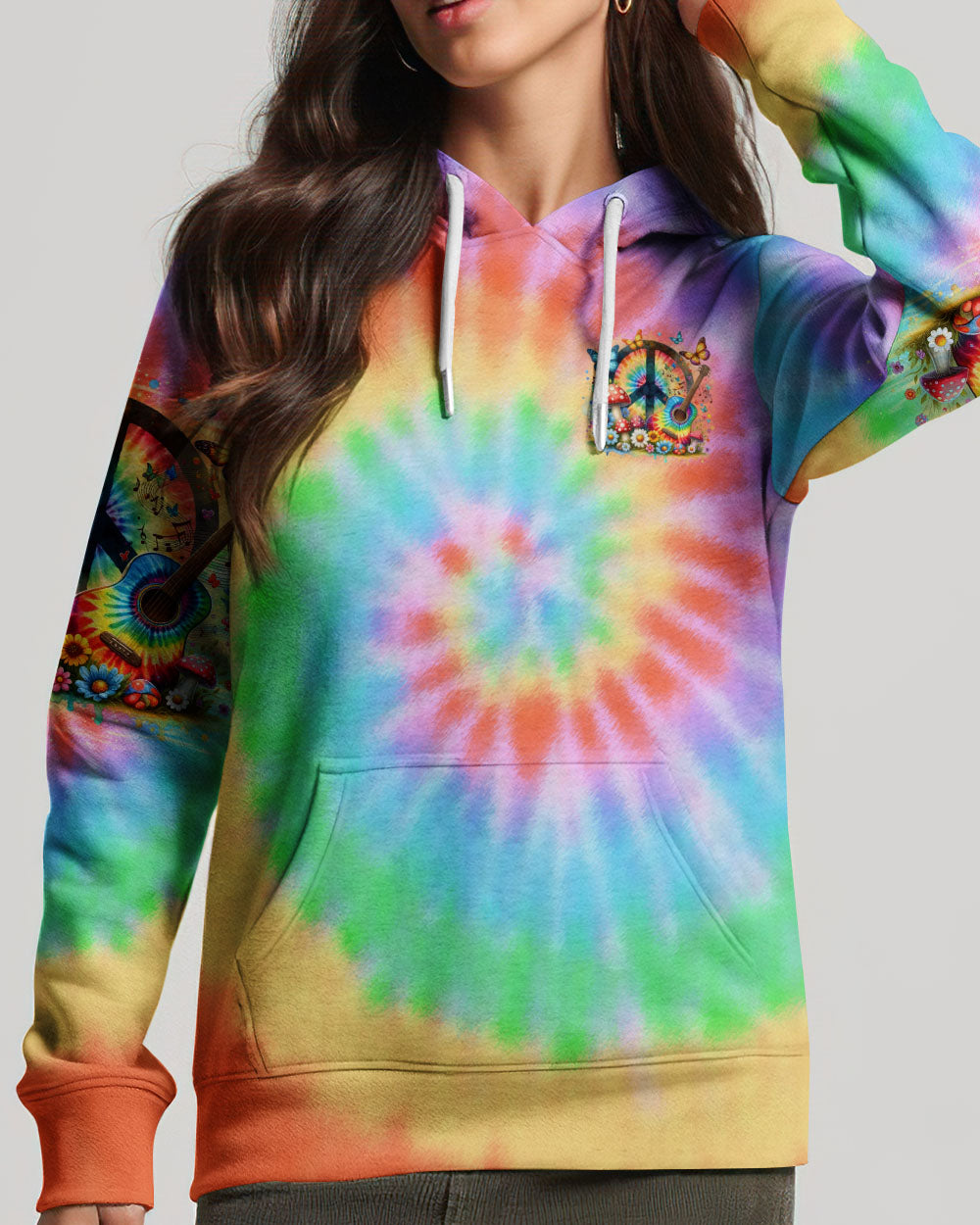 HIPPIE SOUL GUITAR TIE DYE ALL OVER PRINT - TLNO2705241
