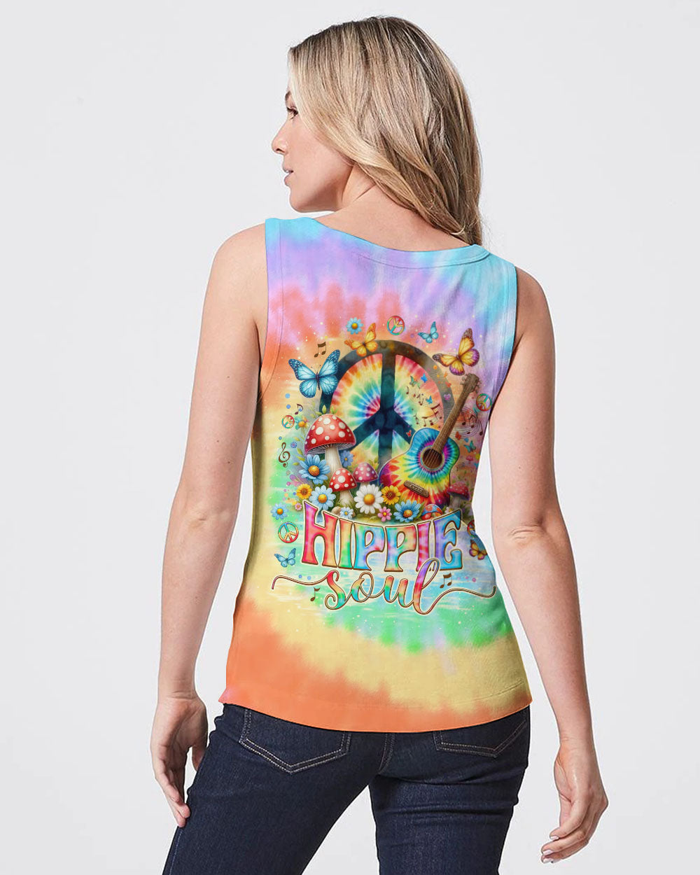 HIPPIE SOUL GUITAR TIE DYE ALL OVER PRINT - TLNO2705241