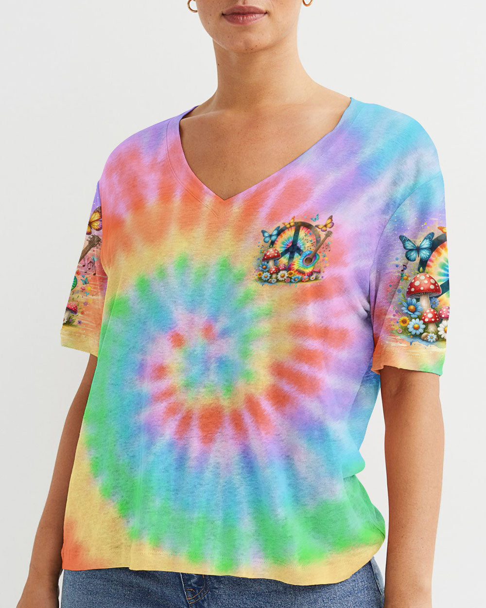 HIPPIE SOUL GUITAR TIE DYE ALL OVER PRINT - TLNO2705241