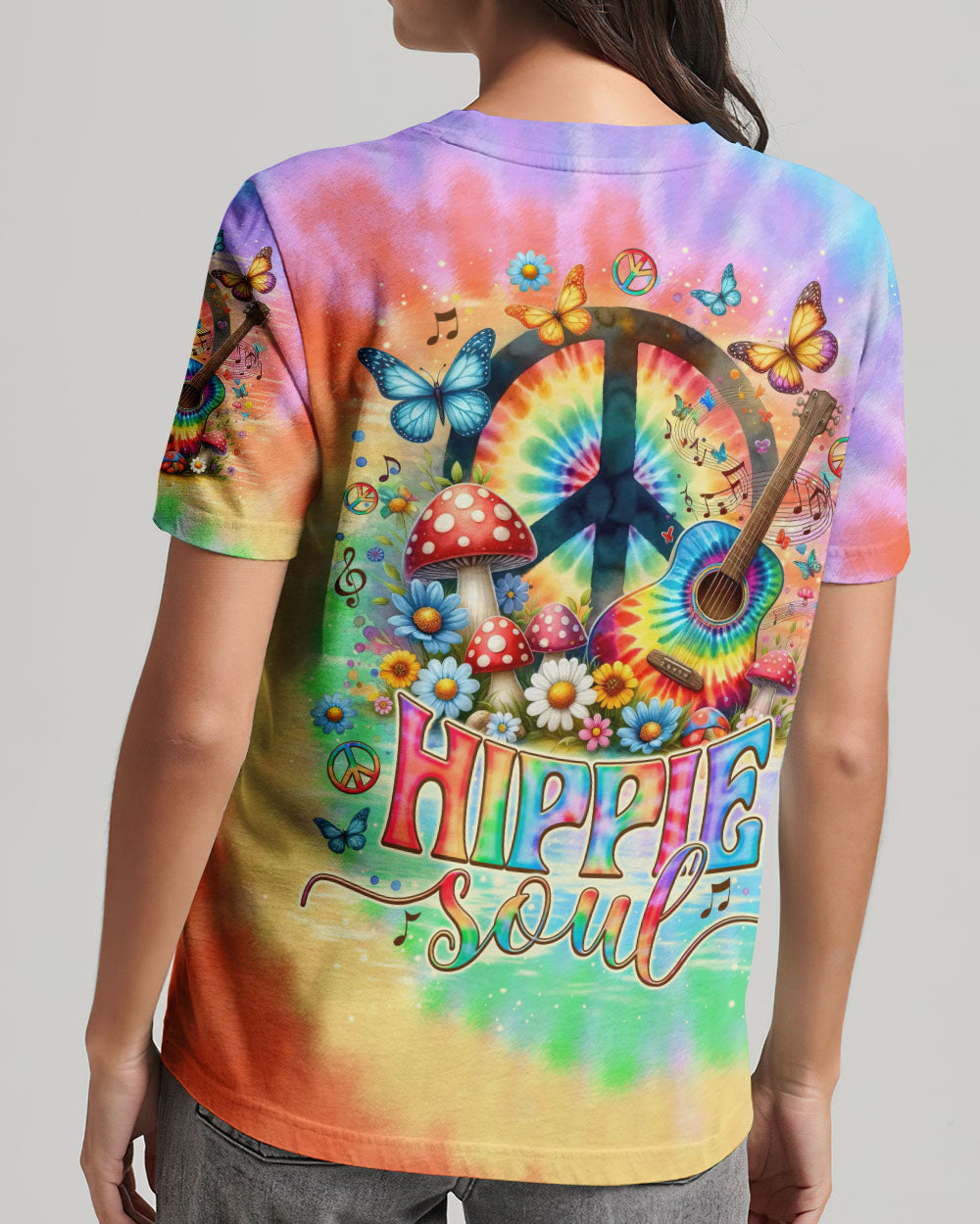 HIPPIE SOUL GUITAR TIE DYE ALL OVER PRINT - TLNO2705241