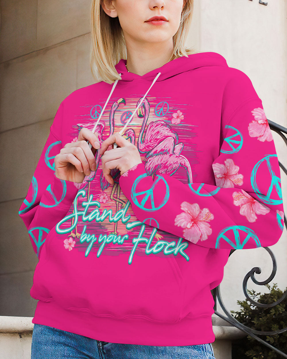 STAND BY YOUR FLOCK FLAMINGO ALL OVER PRINT - TLNO2706231