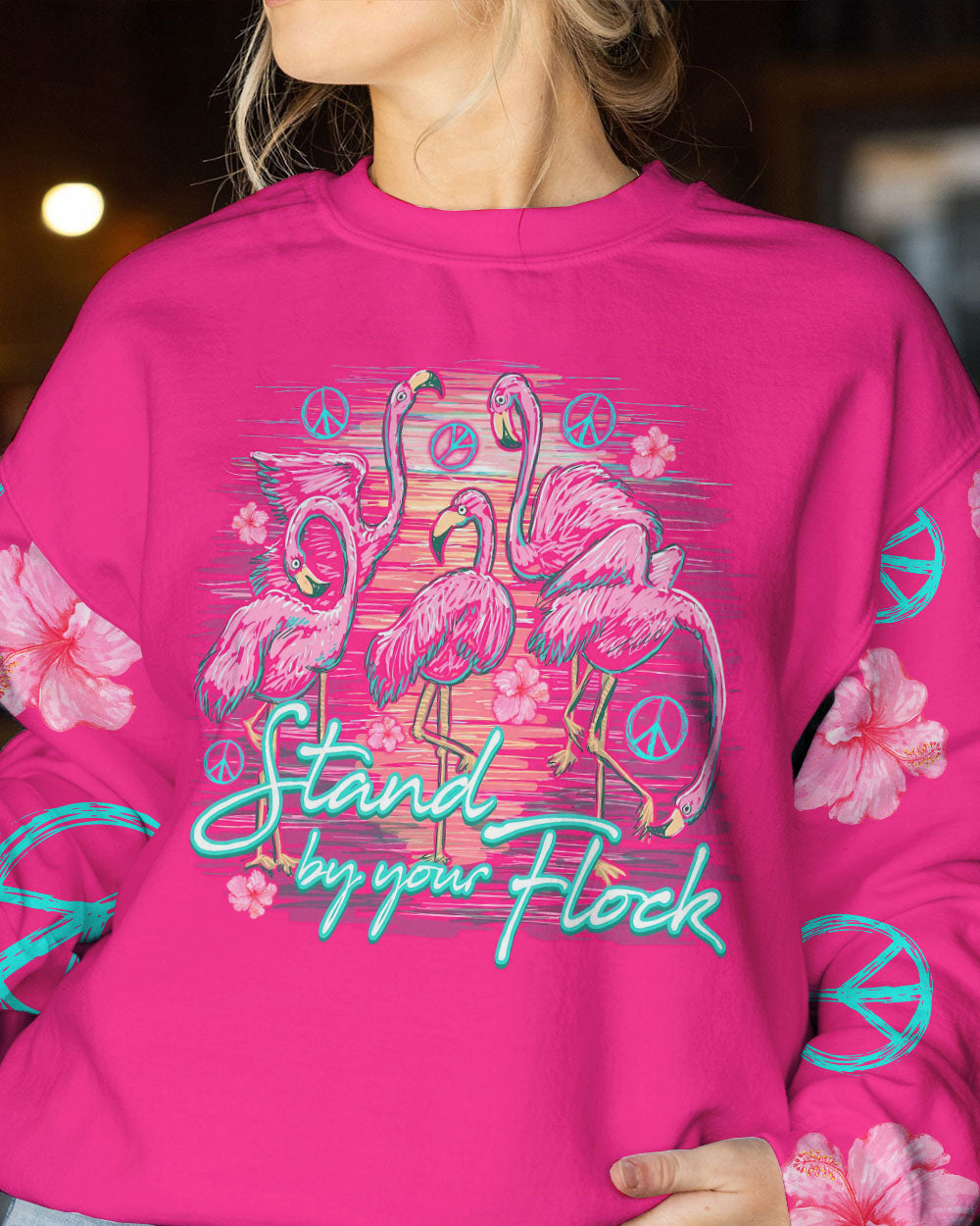 STAND BY YOUR FLOCK FLAMINGO ALL OVER PRINT - TLNO2706231