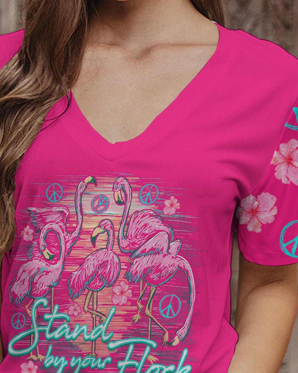 STAND BY YOUR FLOCK FLAMINGO ALL OVER PRINT - TLNO2706231