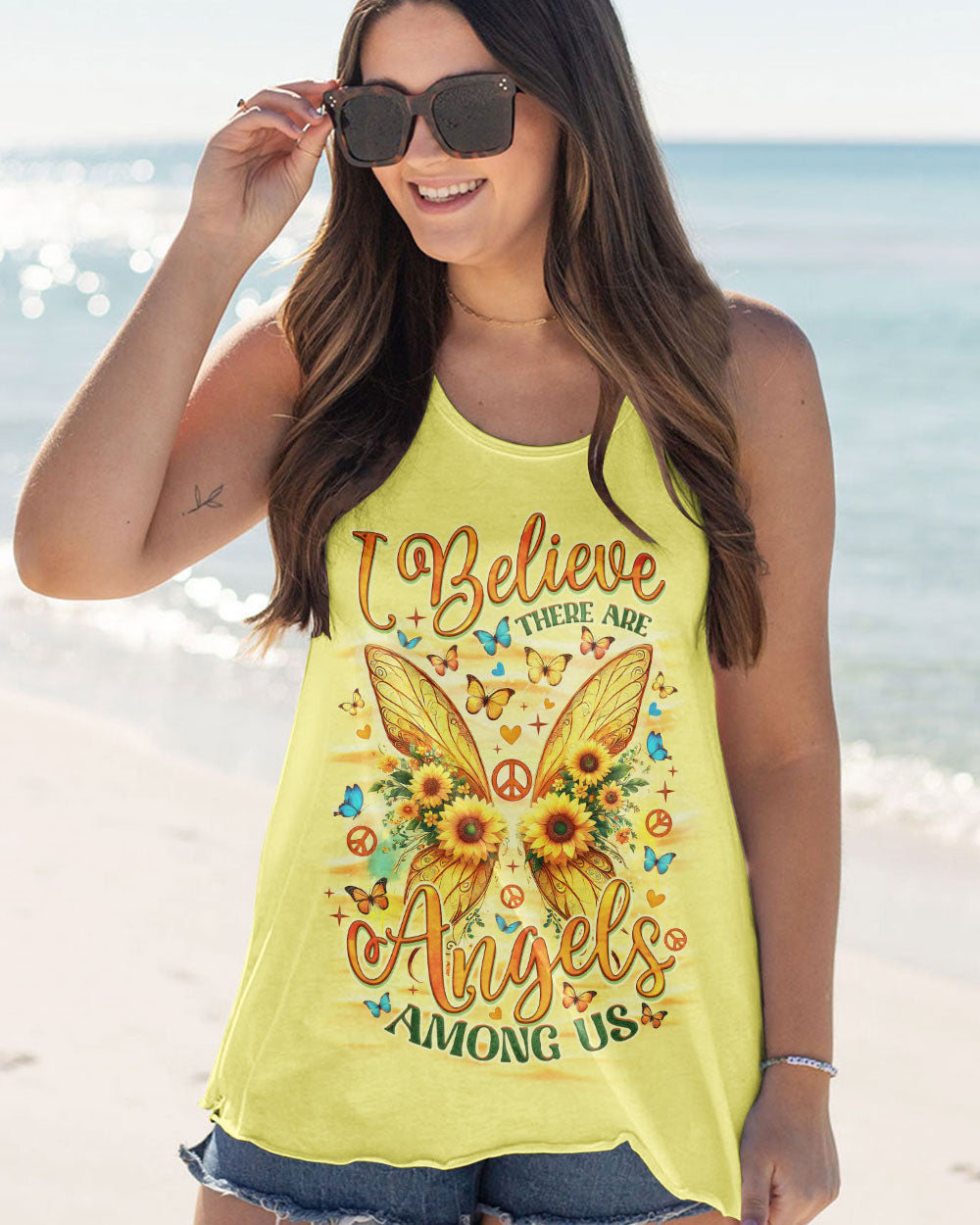 I BELIEVE THERE ARE ANGELS AMONG US WINGS ALL OVER PRINT - TLNO2708242