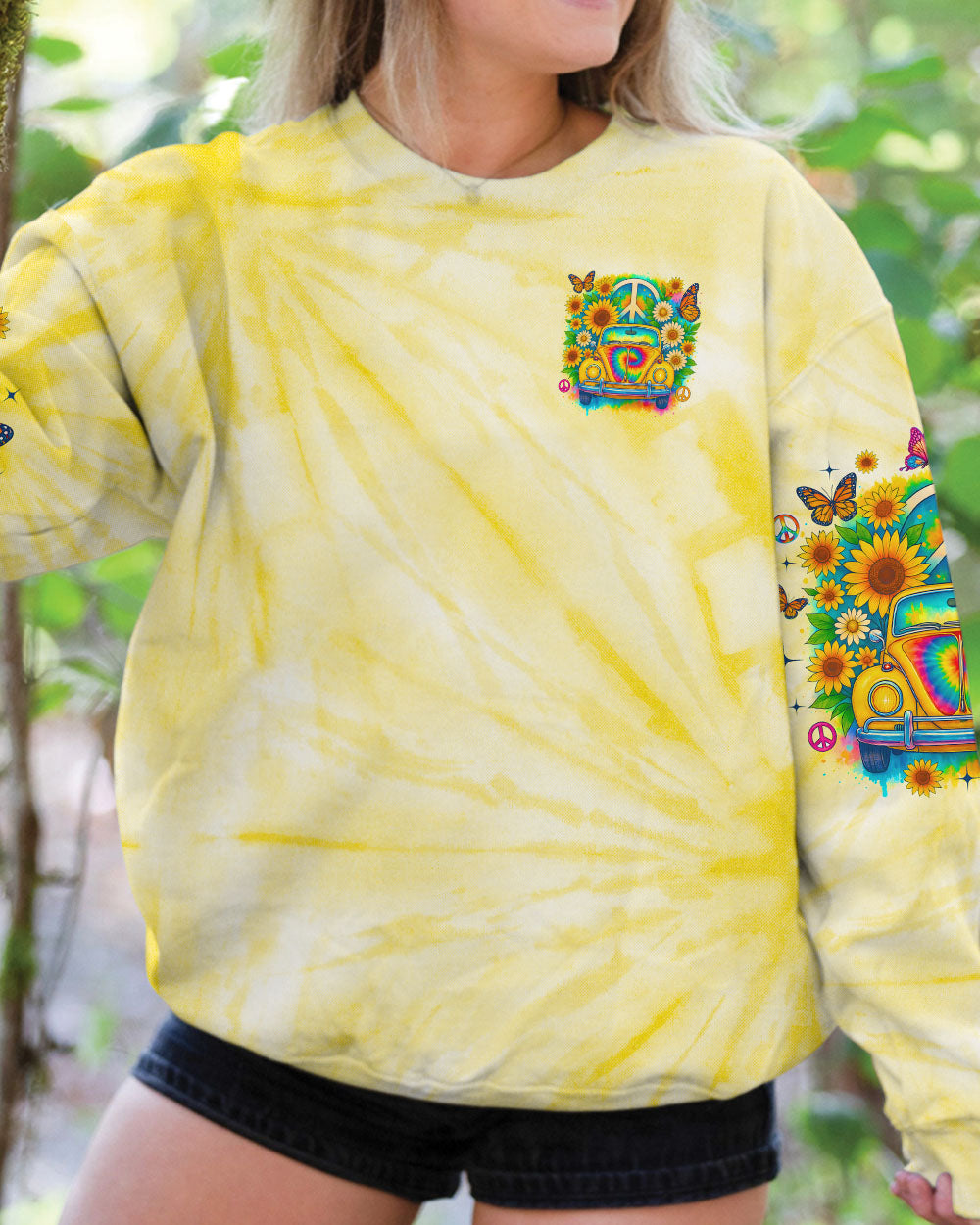 RUNNING AGAINST THE WIND CAR TIE DYE ALL OVER PRINT - TLNO2708251