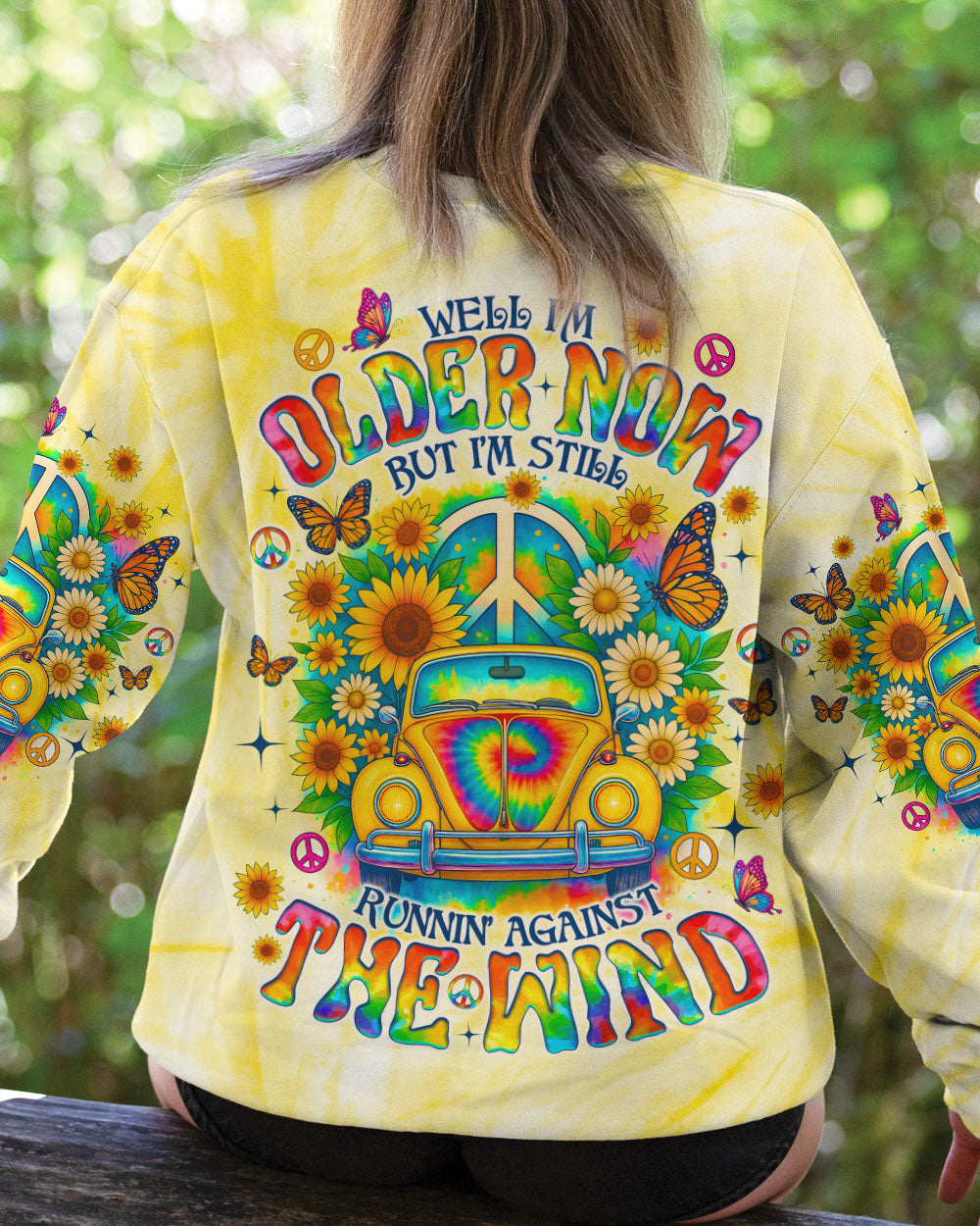 RUNNING AGAINST THE WIND CAR TIE DYE ALL OVER PRINT - TLNO2708251