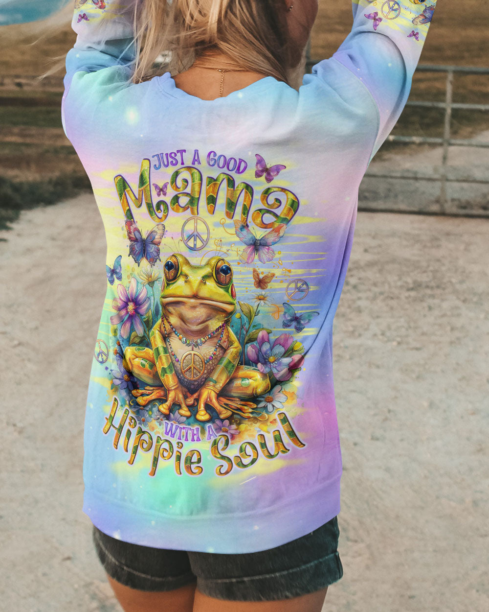 JUST A GOOD MAMA FROG ALL OVER PRINT - TLNO2902242