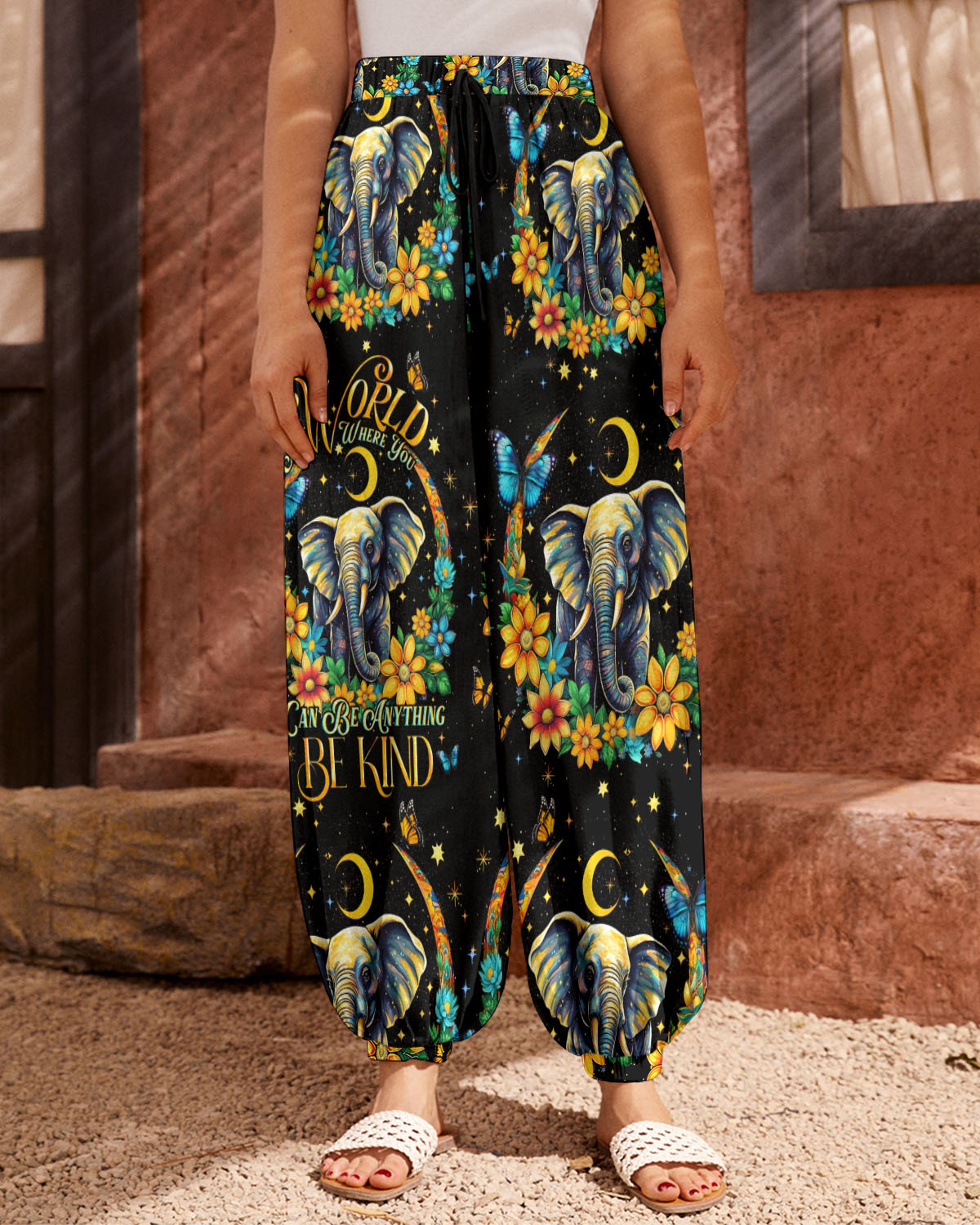 BE KIND ELEPHANT CRESCENT MOON ALL OVER PRINT - TLNO2905232