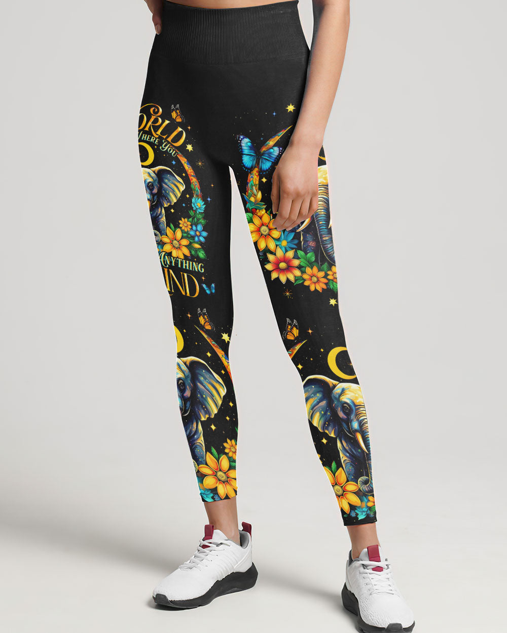 BE KIND ELEPHANT CRESCENT MOON ALL OVER PRINT - TLNO2905232