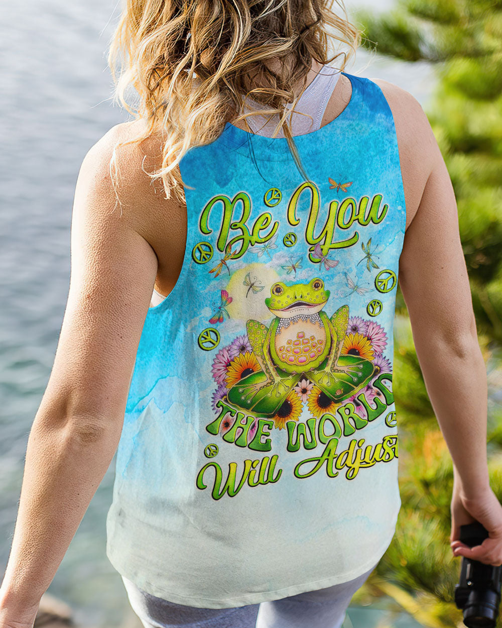 BE YOU THE WORLD WILL ADJUST FROG ALL OVER PRINT - TLNO2908232