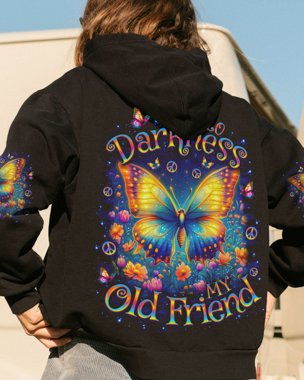 HELLO DARKNESS MY OLD FRIEND BUTTERFLY ALL OVER PRINT - TLNO2909254