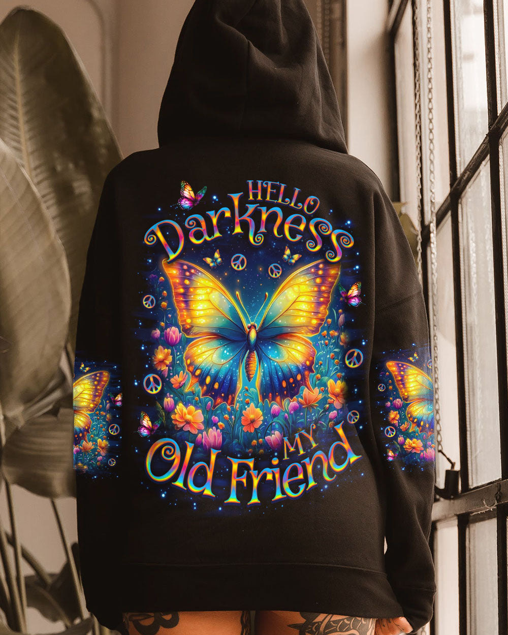 HELLO DARKNESS MY OLD FRIEND BUTTERFLY ALL OVER PRINT - TLNO2909254