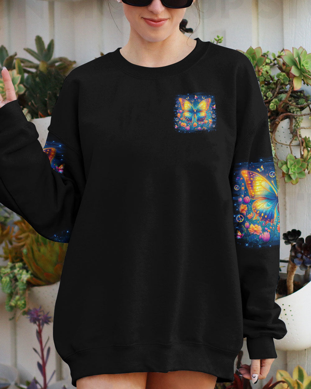 HELLO DARKNESS MY OLD FRIEND BUTTERFLY ALL OVER PRINT - TLNO2909254