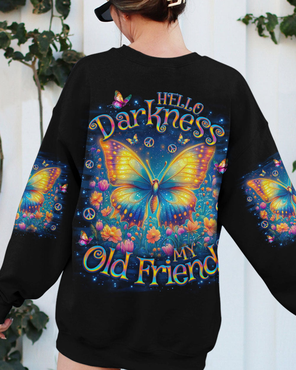 HELLO DARKNESS MY OLD FRIEND BUTTERFLY ALL OVER PRINT - TLNO2909254
