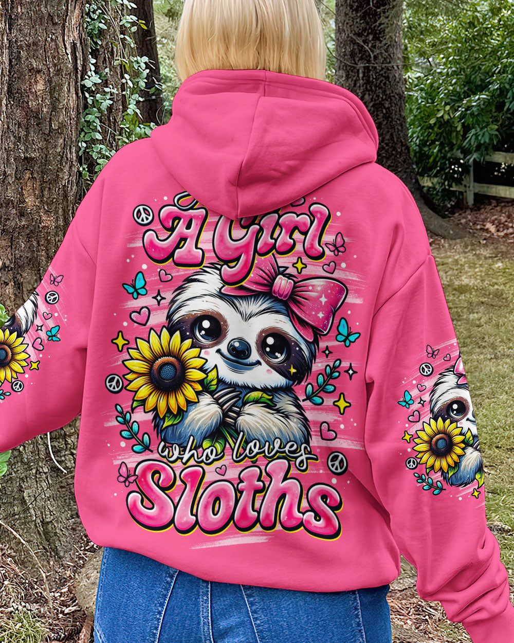 JUST A GIRL WHO LOVES SLOTHS ALL OVER PRINT - TLNO2910251