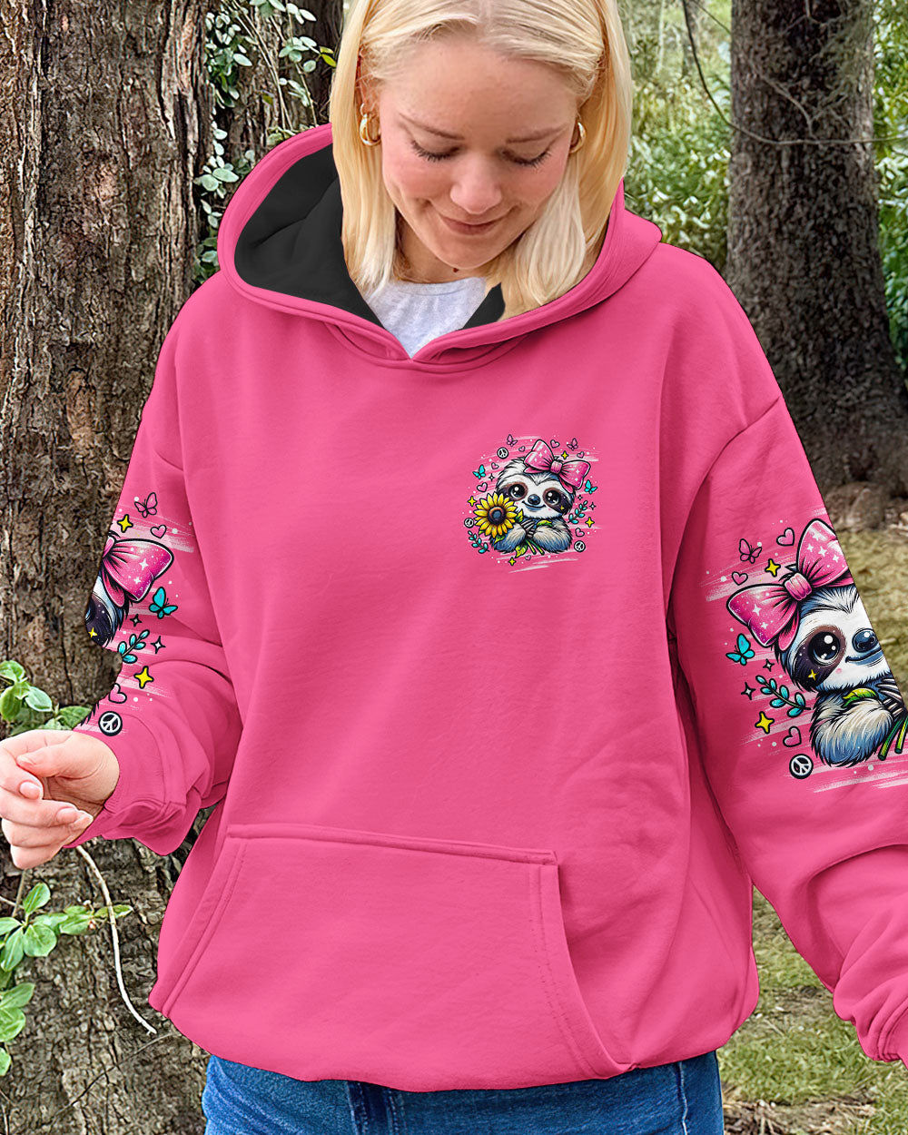 JUST A GIRL WHO LOVES SLOTHS ALL OVER PRINT - TLNO2910251