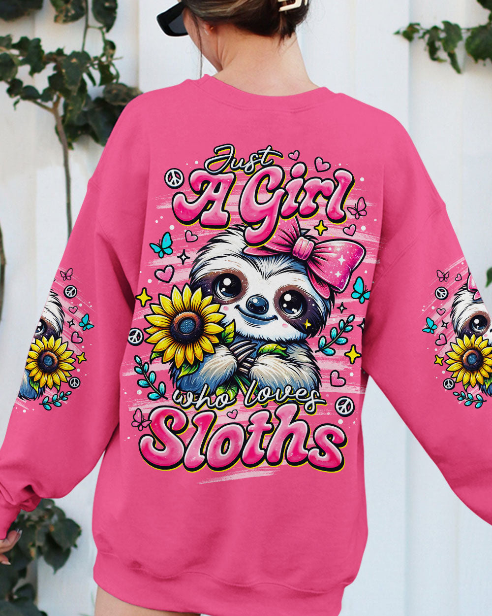 JUST A GIRL WHO LOVES SLOTHS ALL OVER PRINT - TLNO2910251