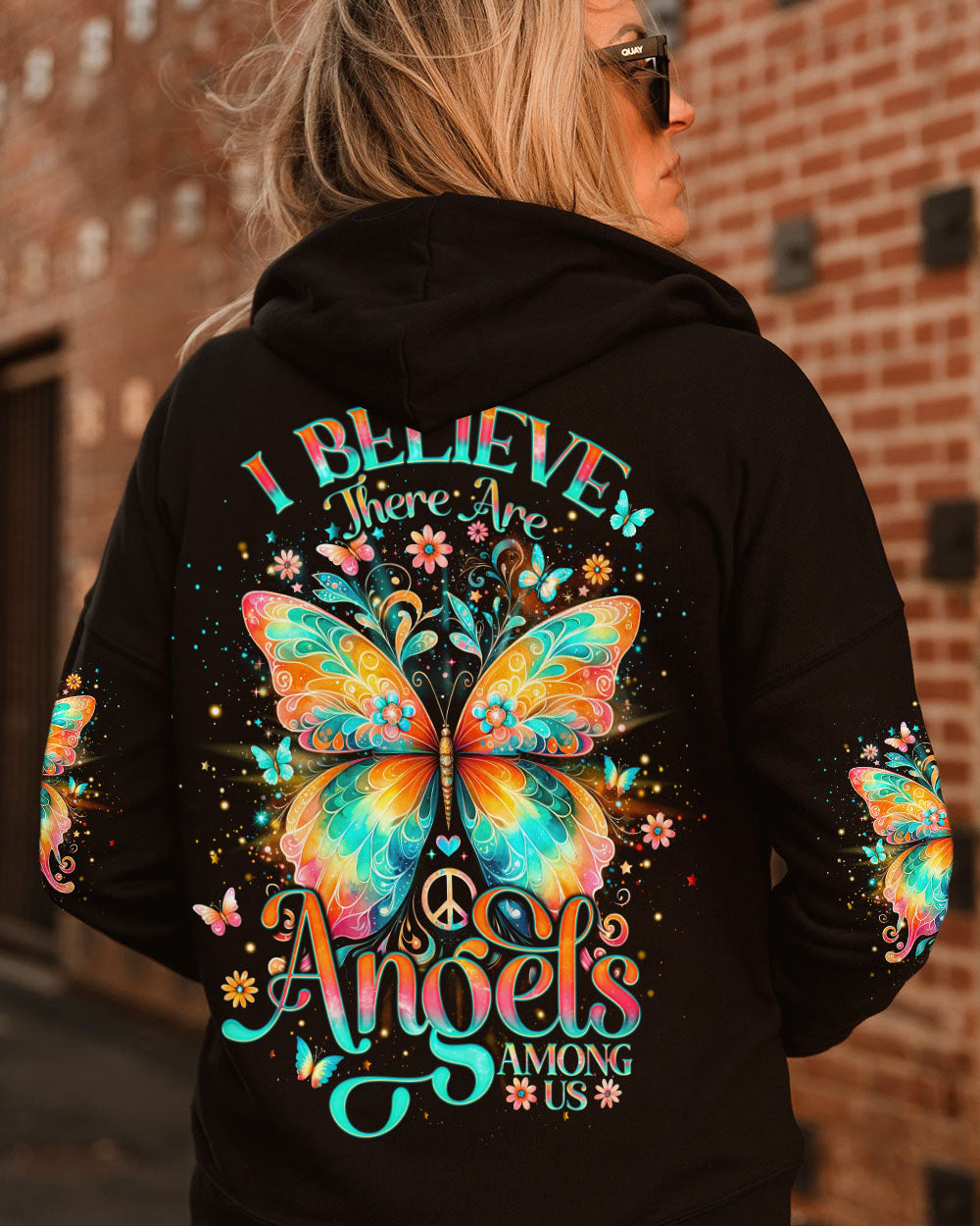 I BELIEVE THERE ARE ANGELS AMONG US BUTTERFLY ALL OVER PRINT - TLNO2912231
