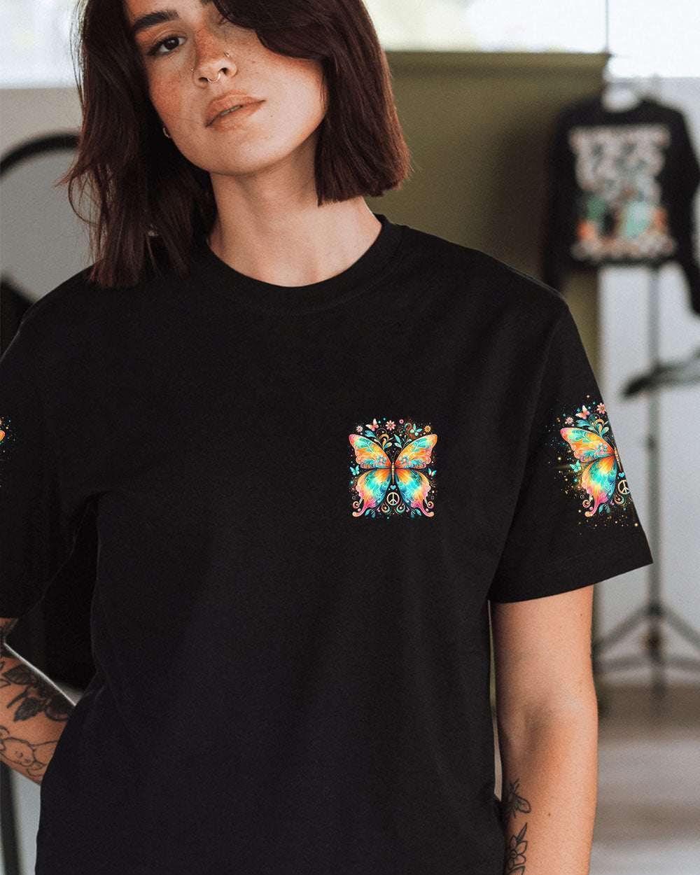 I BELIEVE THERE ARE ANGELS AMONG US BUTTERFLY ALL OVER PRINT - TLNO2912231