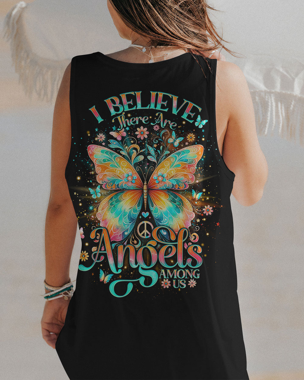 I BELIEVE THERE ARE ANGELS AMONG US BUTTERFLY ALL OVER PRINT - TLNO2912231