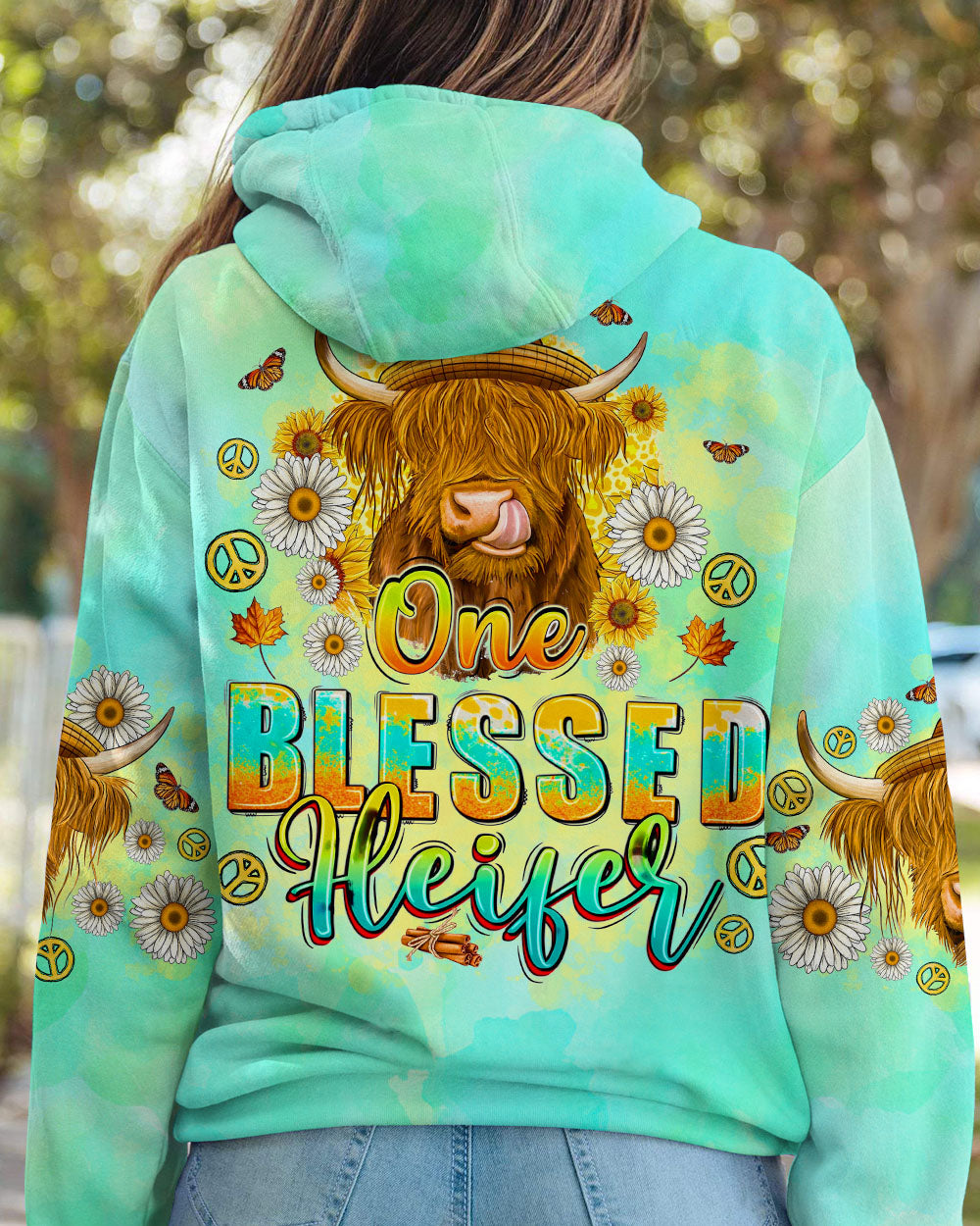 ONE BLESSED HEIFER COW ALL OVER PRINT - TLNO3008232