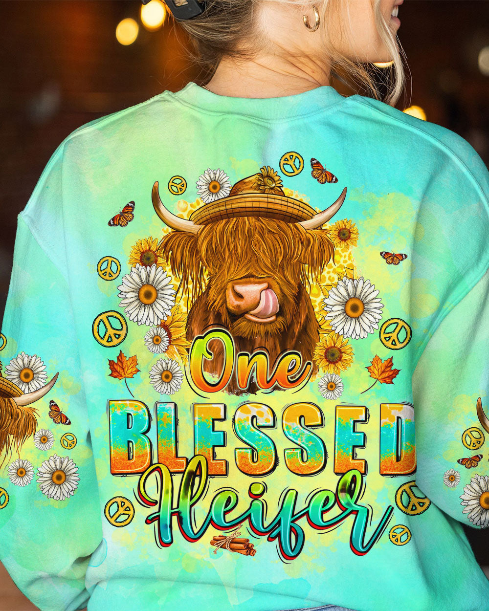 ONE BLESSED HEIFER COW ALL OVER PRINT - TLNO3008232