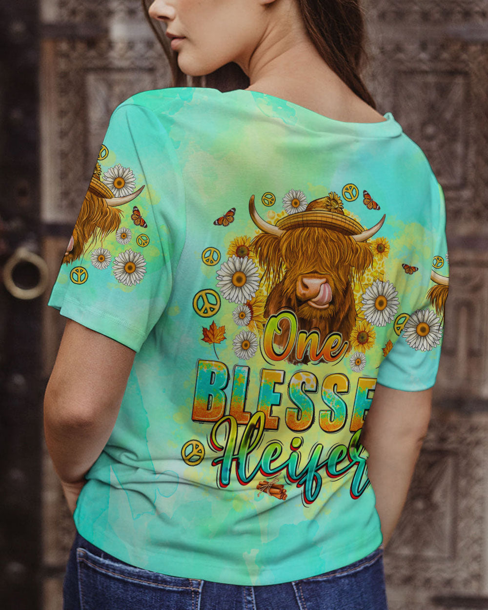 ONE BLESSED HEIFER COW ALL OVER PRINT - TLNO3008232