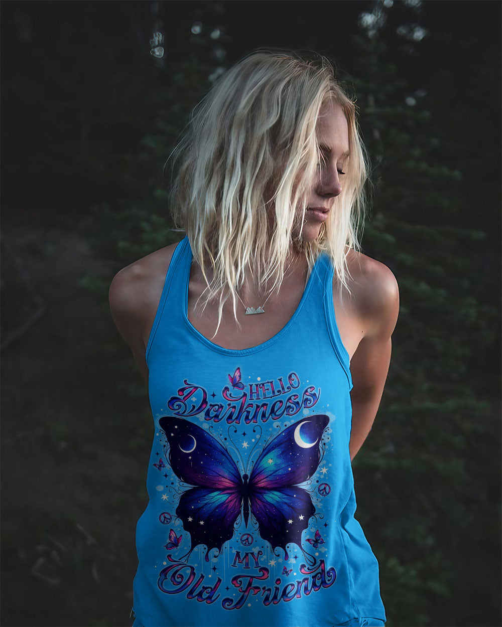 HELLO DARKNESS MY OLD FRIEND BUTTERFLY  ALL OVER PRINT - TLNO3010252