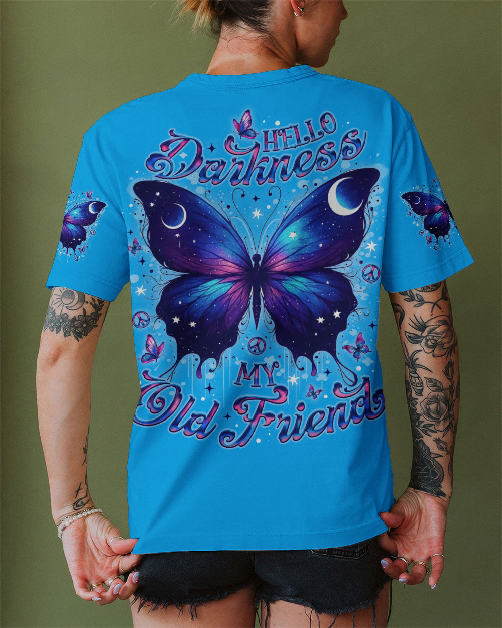 HELLO DARKNESS MY OLD FRIEND BUTTERFLY  ALL OVER PRINT - TLNO3010252