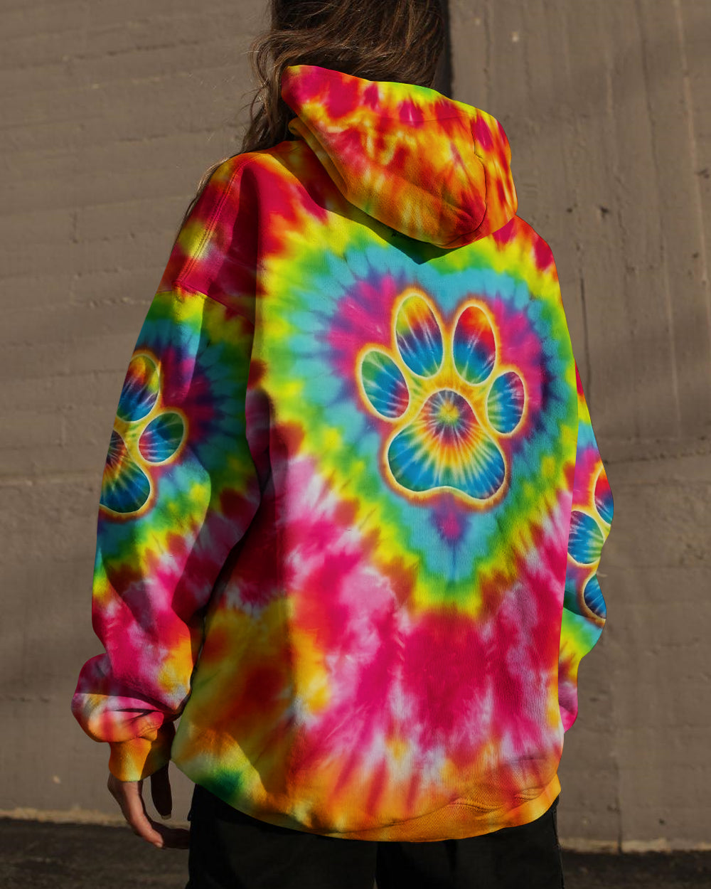 PAW PRINT COLORFUL SWIRL ALL OVER PRINT  - TLNO3012252