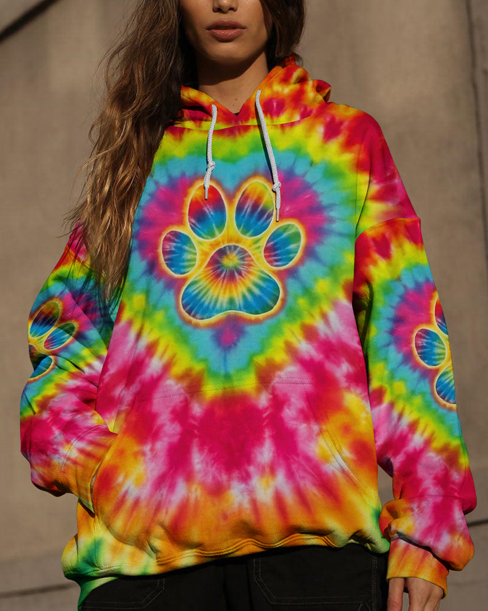 PAW PRINT COLORFUL SWIRL ALL OVER PRINT  - TLNO3012252