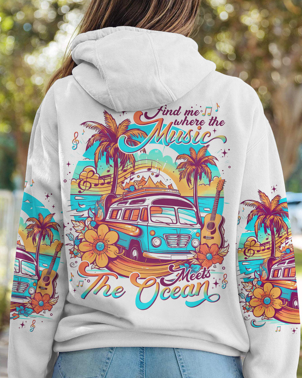 FIND ME WHERE THE MUSIC MEETS THE OCEAN ALL OVER PRINT - TLNO3105231