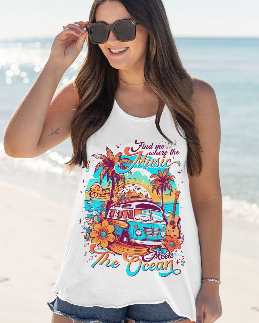 FIND ME WHERE THE MUSIC MEETS THE OCEAN ALL OVER PRINT - TLNO3105231