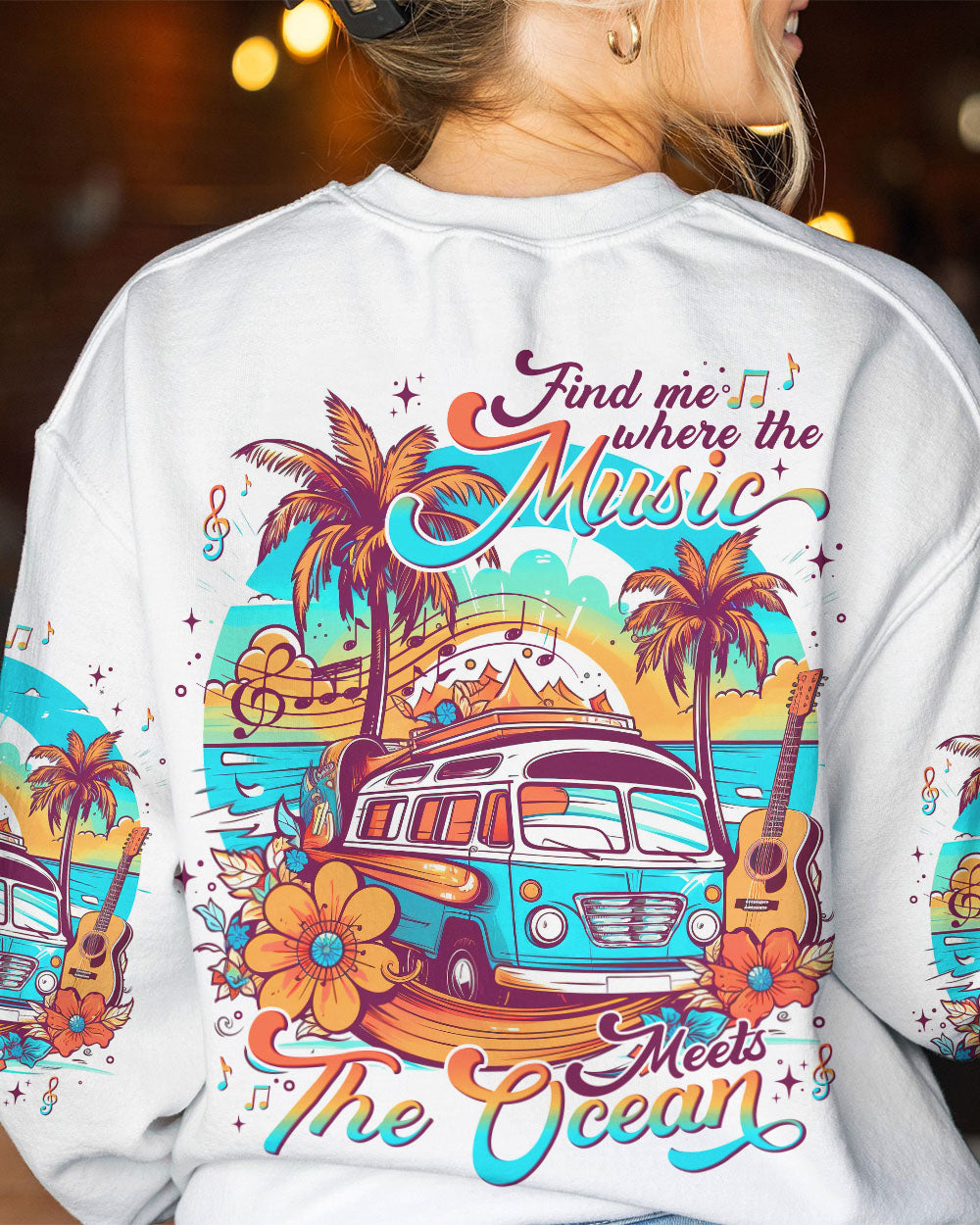 FIND ME WHERE THE MUSIC MEETS THE OCEAN ALL OVER PRINT - TLNO3105231