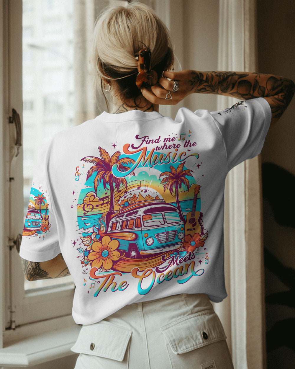 FIND ME WHERE THE MUSIC MEETS THE OCEAN ALL OVER PRINT - TLNO3105231