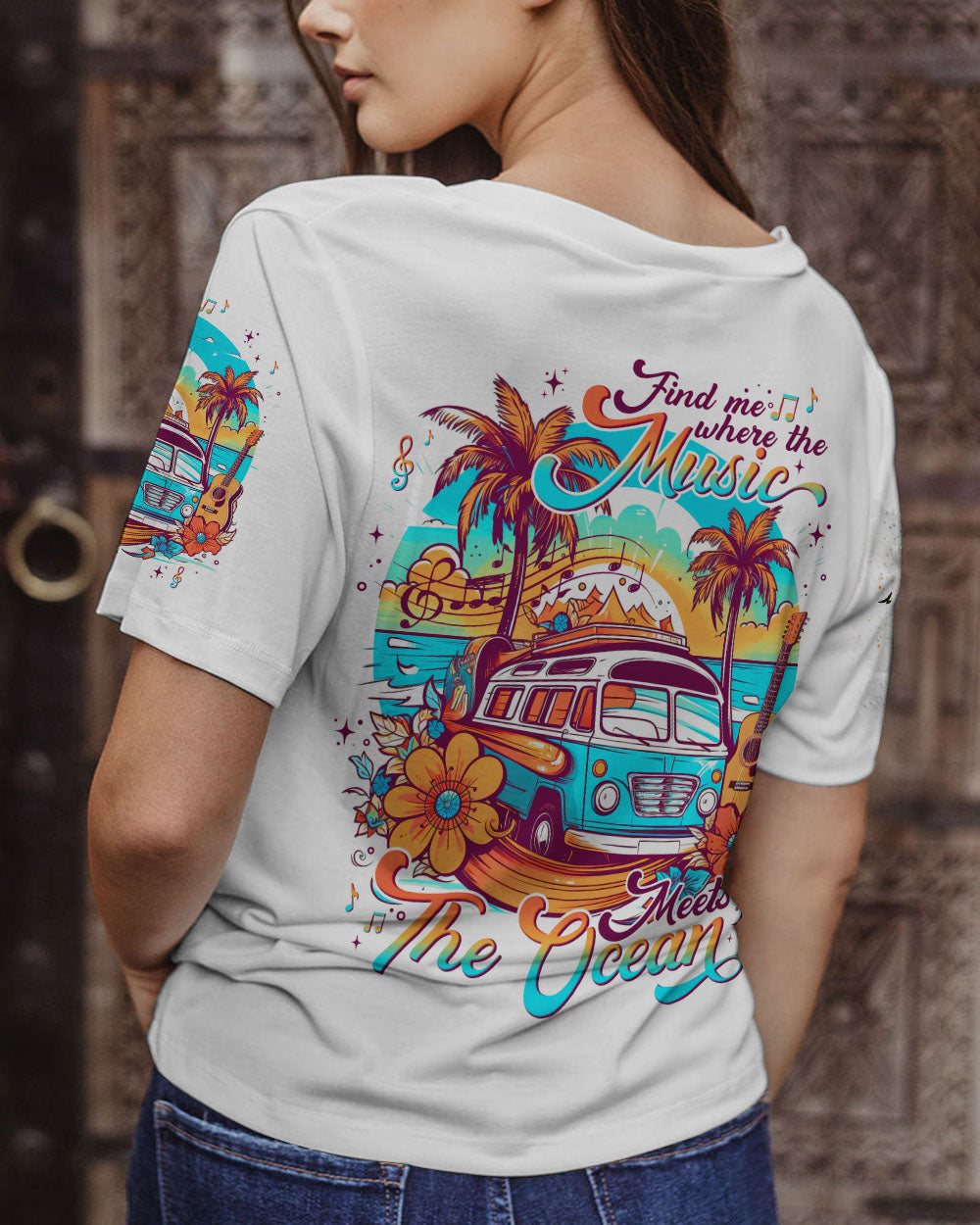FIND ME WHERE THE MUSIC MEETS THE OCEAN ALL OVER PRINT - TLNO3105231