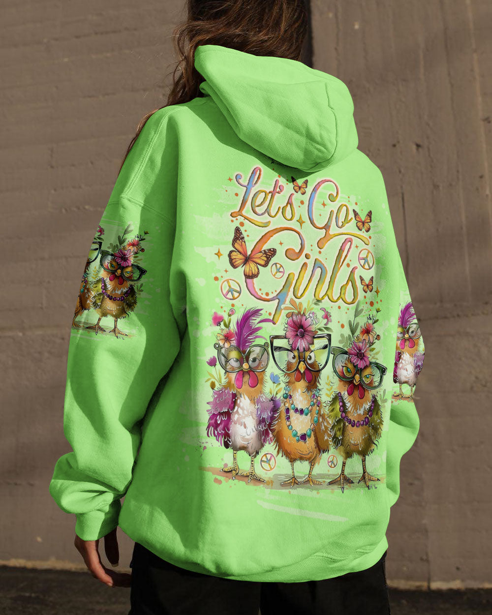 LET'S GO GIRLS CHICKEN ALL OVER PRINT - TLNO3105242