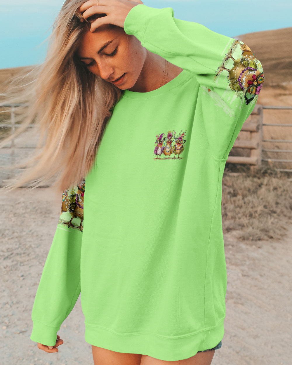 LET'S GO GIRLS CHICKEN ALL OVER PRINT - TLNO3105242