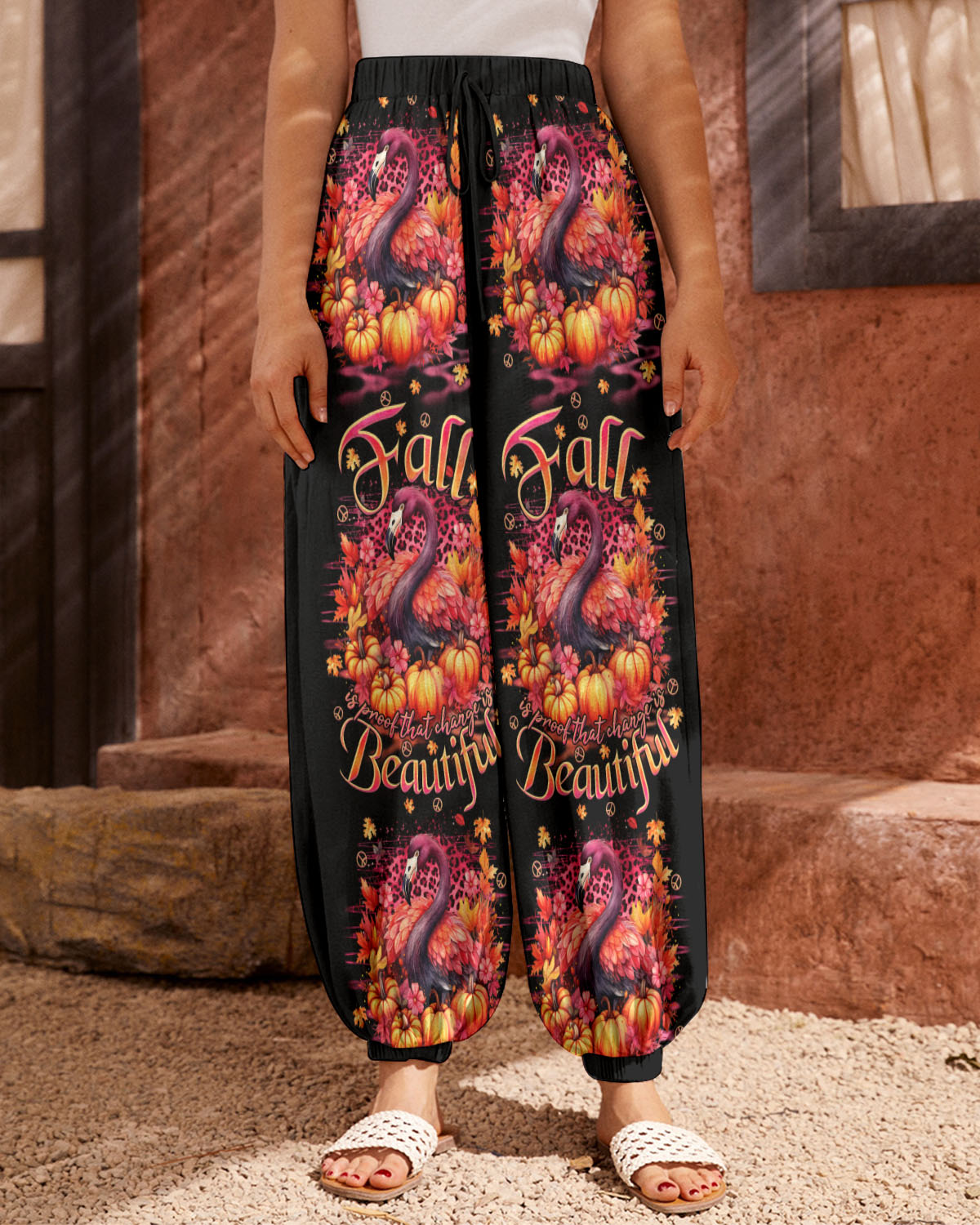 CHANGE IS BEAUTIFUL FLAMINGO AUTUMN ALL OVER PRINT - TLNO3107231