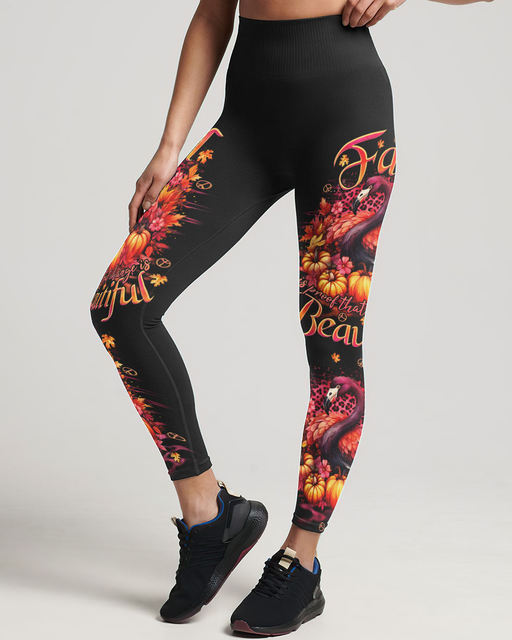 CHANGE IS BEAUTIFUL FLAMINGO AUTUMN ALL OVER PRINT - TLNO3107231