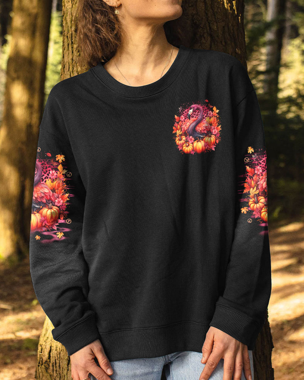 CHANGE IS BEAUTIFUL FLAMINGO AUTUMN ALL OVER PRINT - TLNO3107231