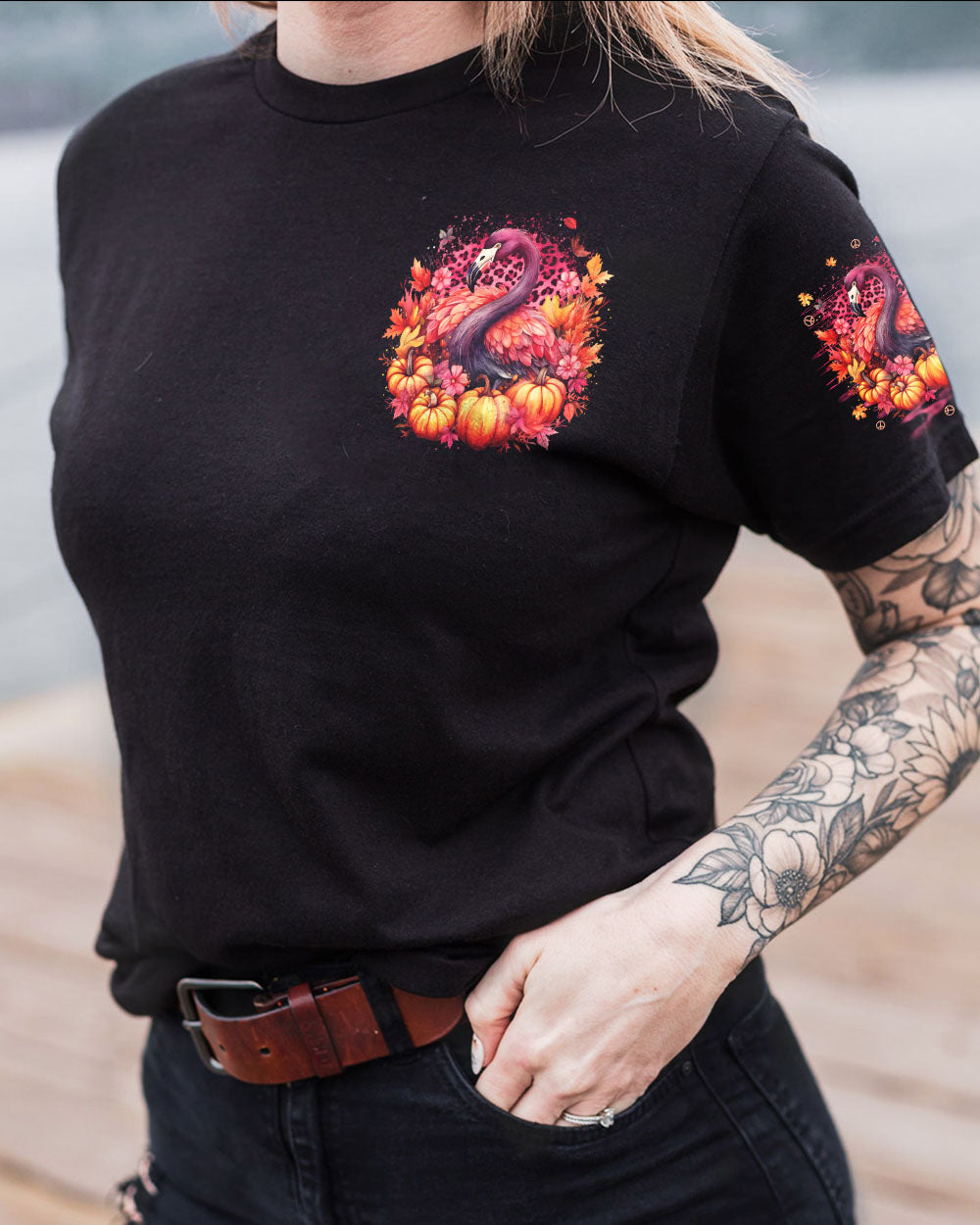 CHANGE IS BEAUTIFUL FLAMINGO AUTUMN ALL OVER PRINT - TLNO3107231