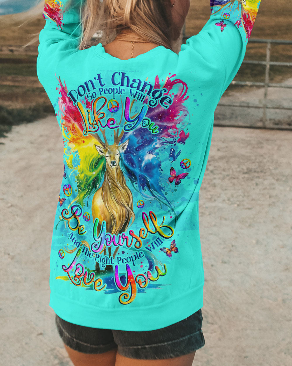 THE RIGHT PEOPLE WILL LOVE YOU DEER ALL OVER PRINT - TLNO3108232