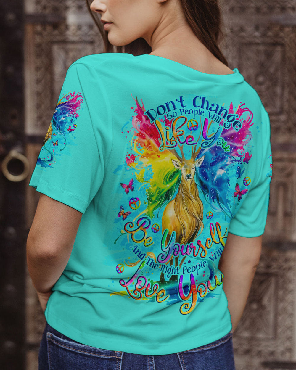 THE RIGHT PEOPLE WILL LOVE YOU DEER ALL OVER PRINT - TLNO3108232