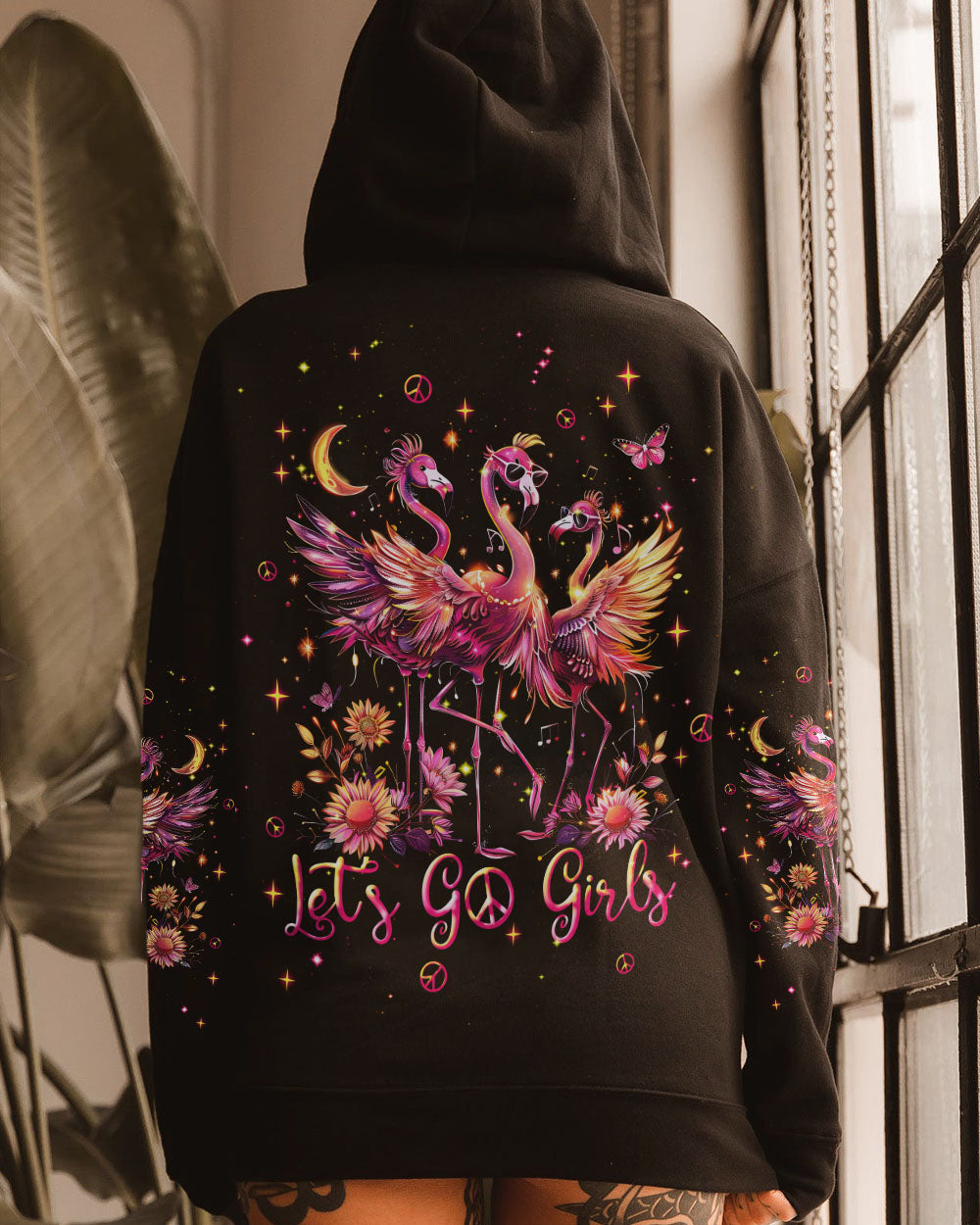 LET'S GO GIRLS FLAMINGO ALL OVER PRINT - TLNT0104245