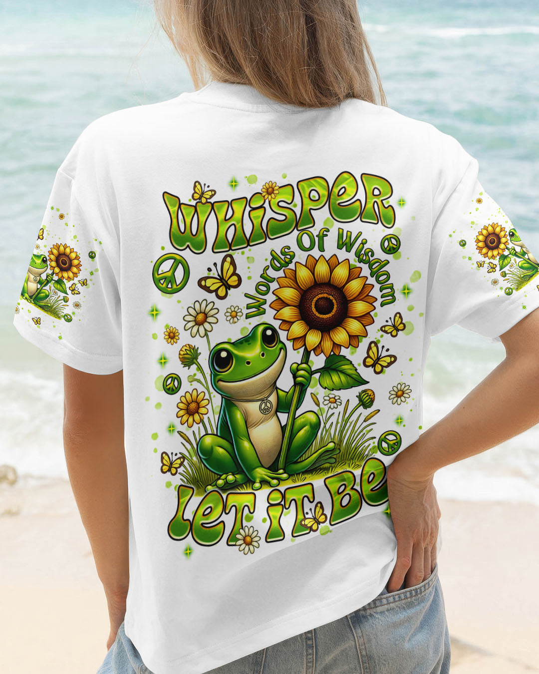 WHISPER WORDS OF WISDOM LET IT BE FROG ALL OVER PRINT  - TLNT0107253
