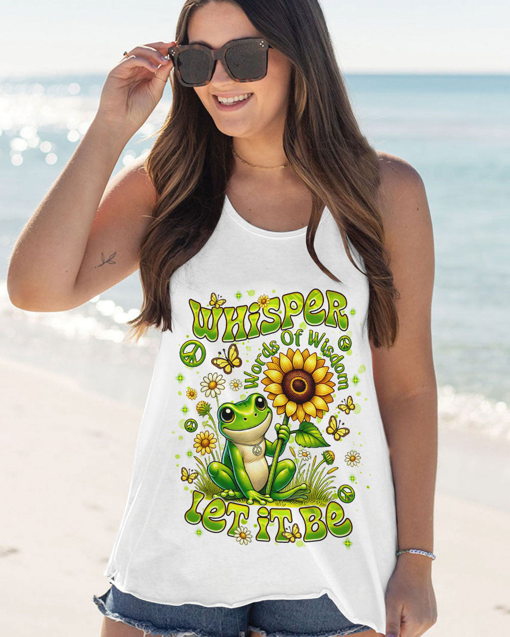 WHISPER WORDS OF WISDOM LET IT BE FROG ALL OVER PRINT  - TLNT0107253