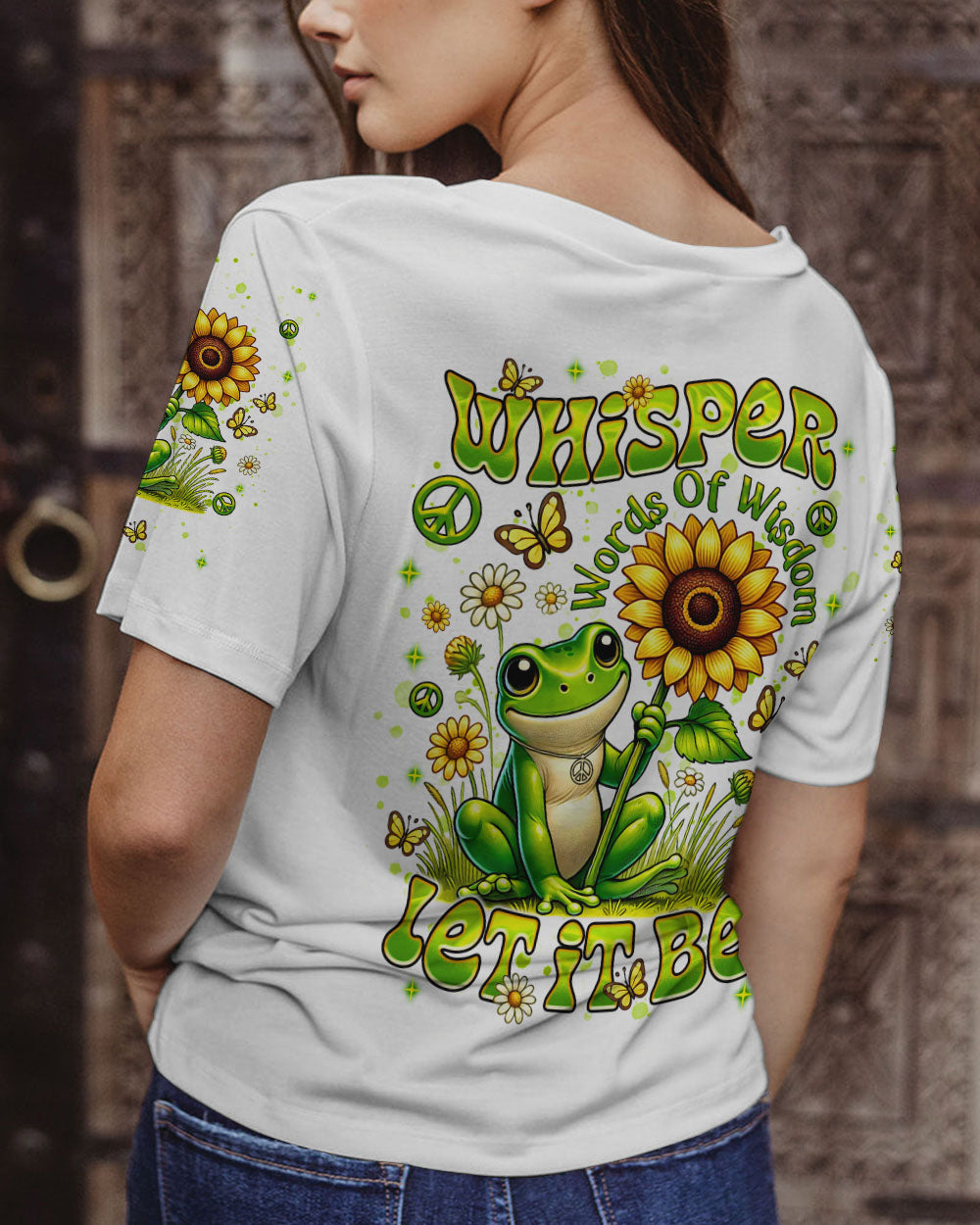 WHISPER WORDS OF WISDOM LET IT BE FROG ALL OVER PRINT  - TLNT0107253